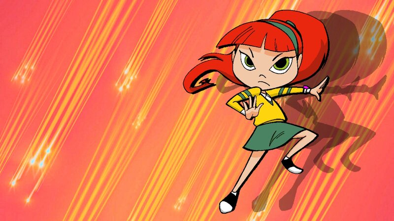 Red-haired Girl in Action — Red