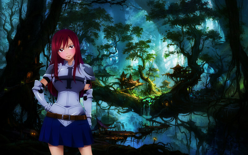 Red-haired Girl in Armor — Blue