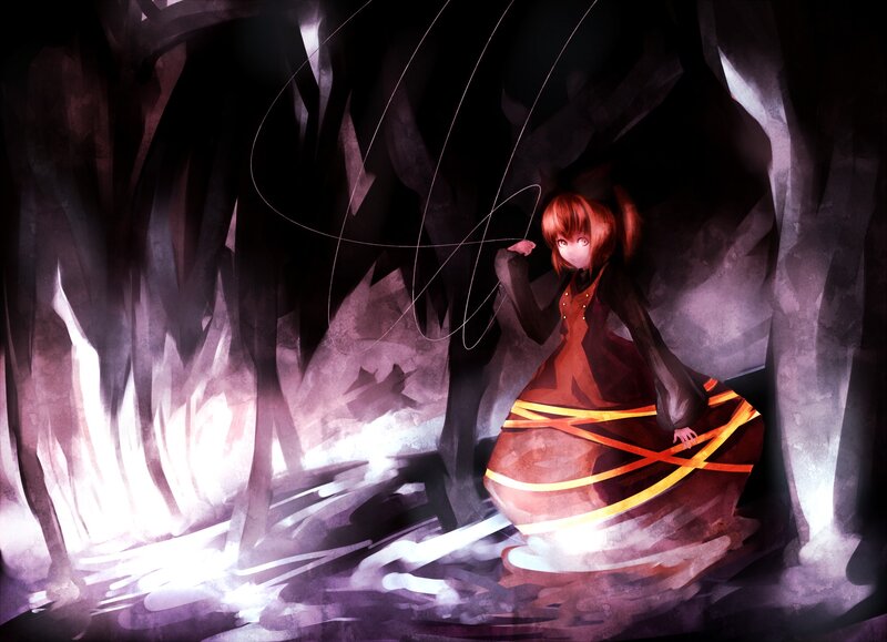 Red-haired Girl in Cave