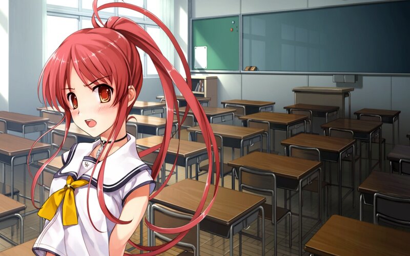 Red-haired Girl in Classroom — Red