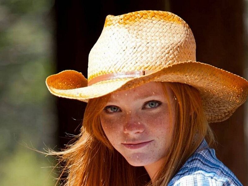 Red-haired Girl in Cowboy Hat