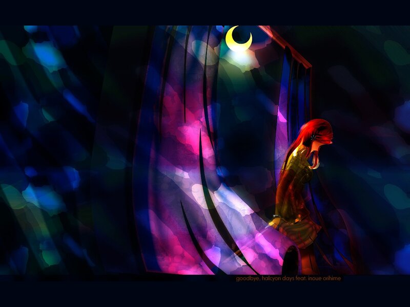 Red-haired Girl in Dark Room