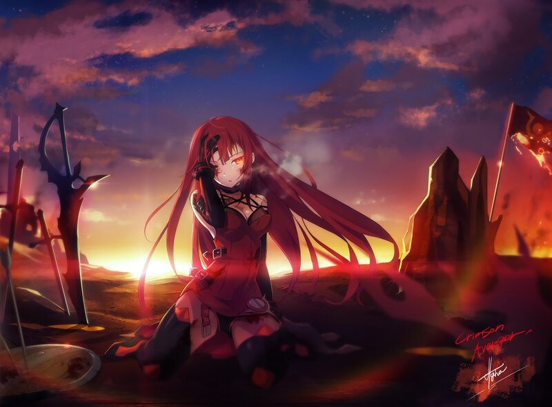 Red-haired Girl in Desert