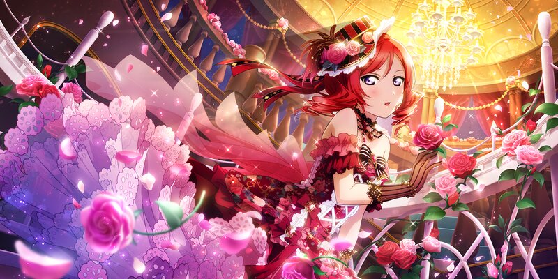Red-haired Girl in Dress — Pink, Dramatic