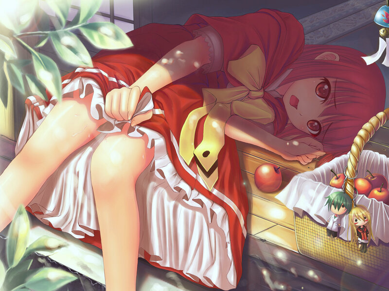 Red-haired Girl in Dress — Red, Calm