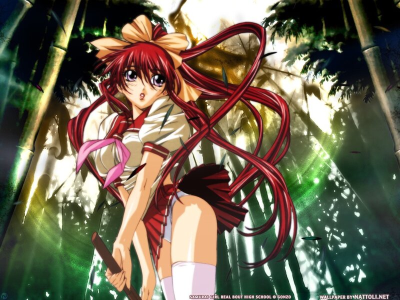 Red-haired Girl in Forest — Green, Dramatic
