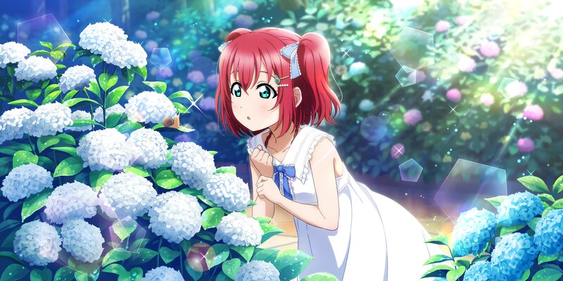 Red-haired Girl in Garden — White