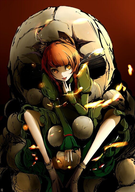Red-haired Girl in Green — Dramatic