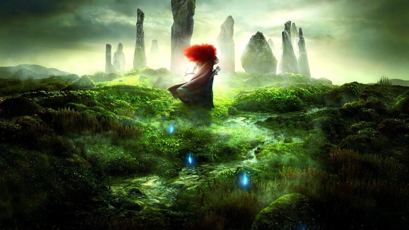 Red-haired Girl in Green Field