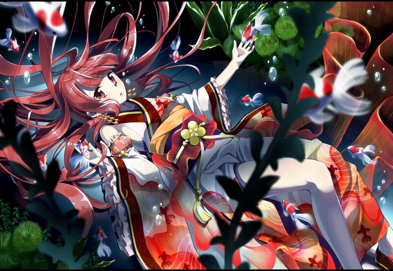 Red-haired Girl in Kimono — Red