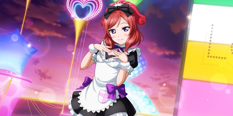 Red-haired Girl in Maid Outfit — Pink, Dreamy