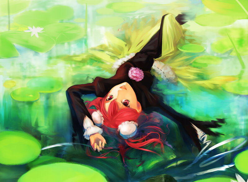 Red-haired Girl in Pond
