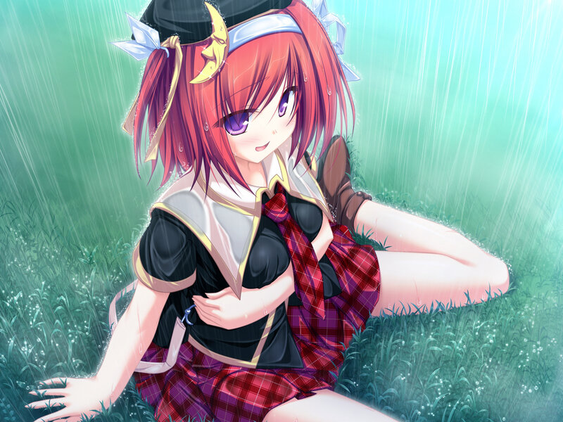 Red-haired Girl in Rain