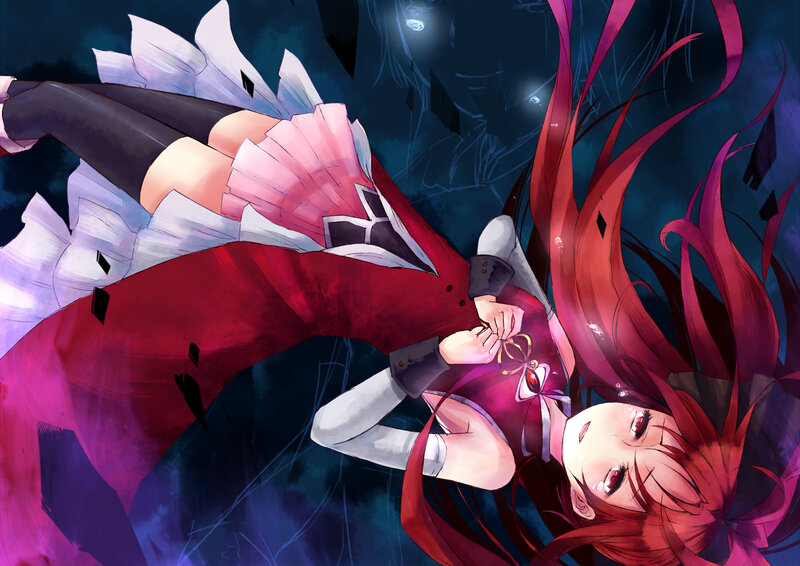 Red-haired Girl in Red Dress