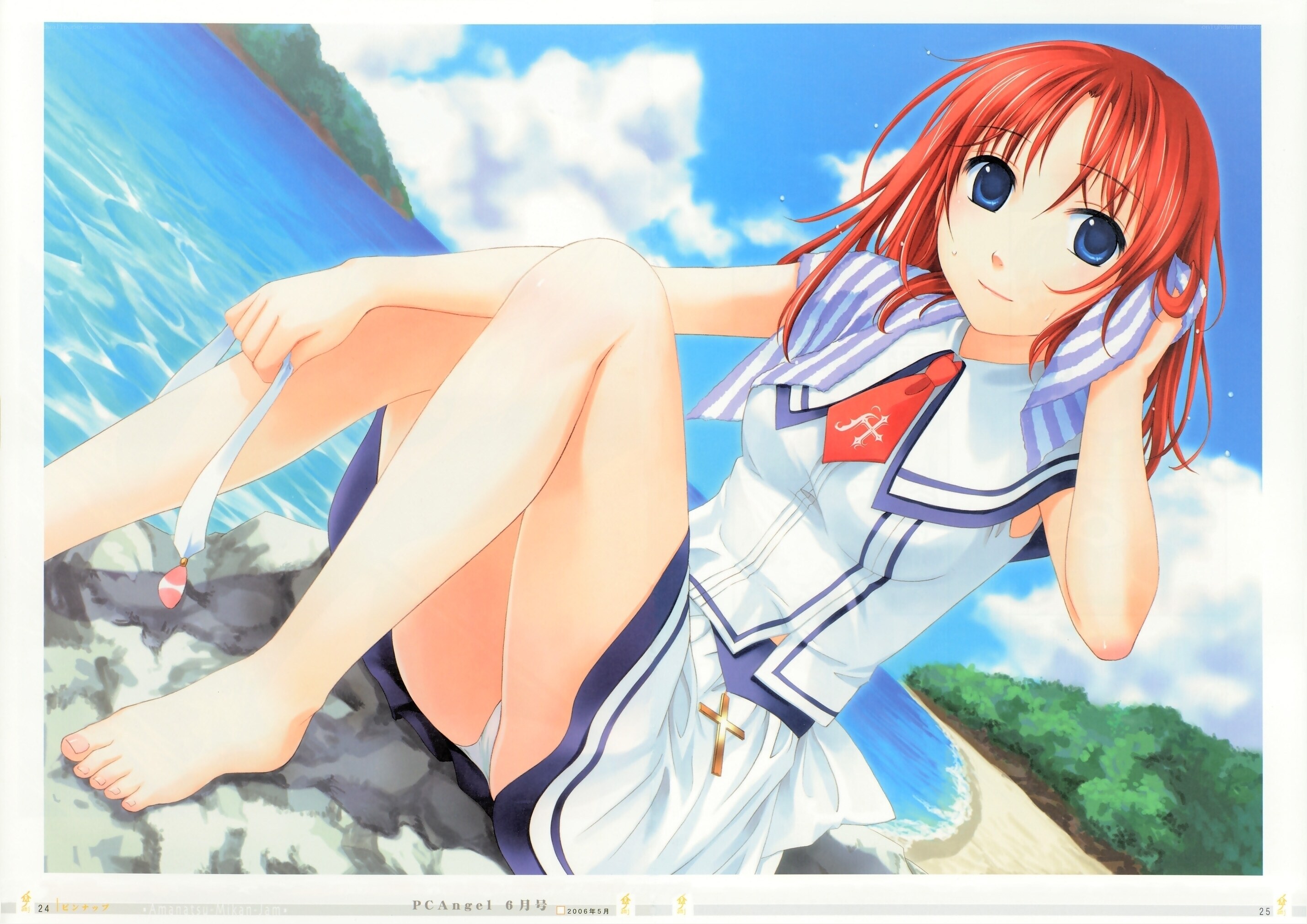red-haired girl in sailor uniform