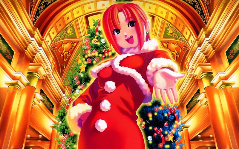 Red-haired Girl in Santa Outfit