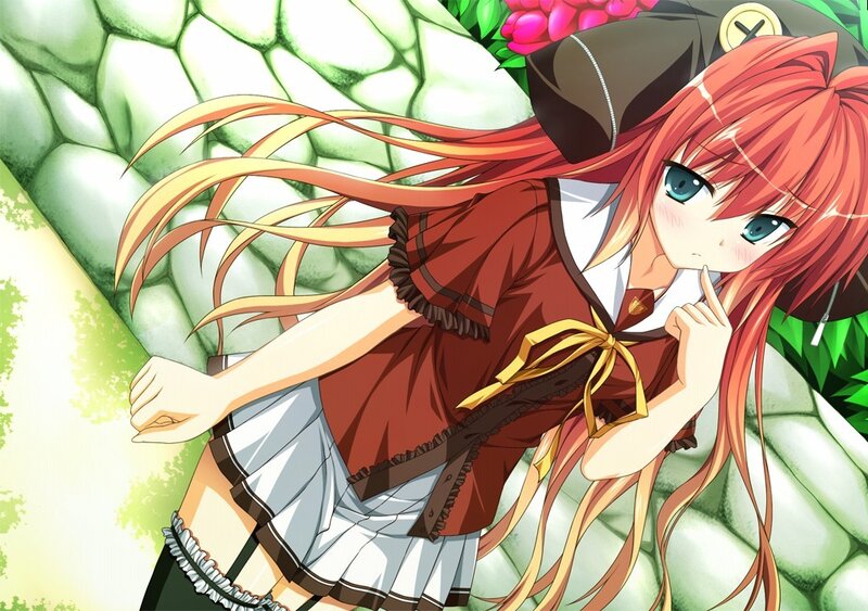 red-haired girl in school uniform