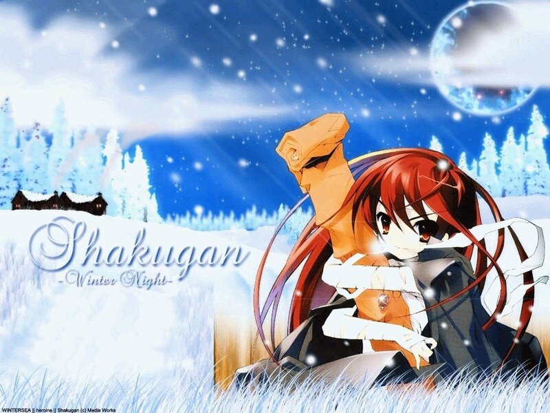 Red-haired Girl in Snow — Blue