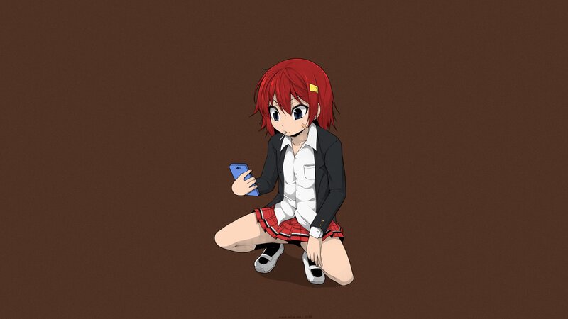Red-haired Girl in Uniform — Brown