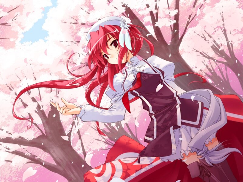 Red-haired Girl in Uniform — Pink