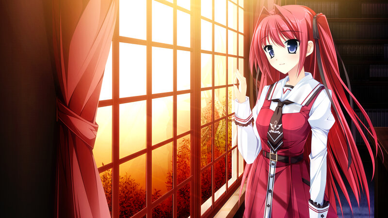 Red-haired Girl in Uniform — Red, Serene