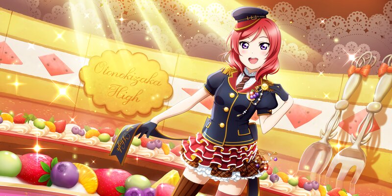Red-haired Girl in Uniform — Yellow, Festive