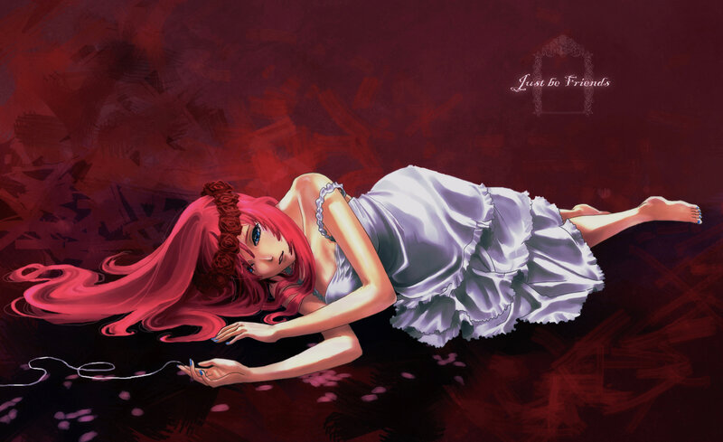 Red-haired Girl in White Dress — Red