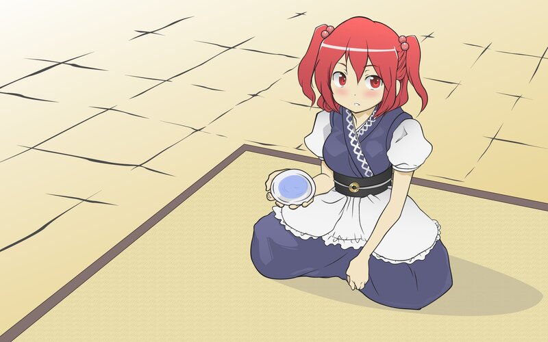 Red-haired Girl Kneeling