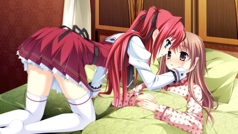 Red-haired Girl Leaning over — Red