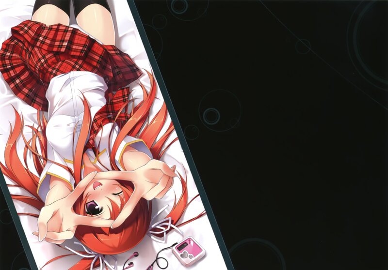 Red-haired Girl Lying Down — Red, Playful