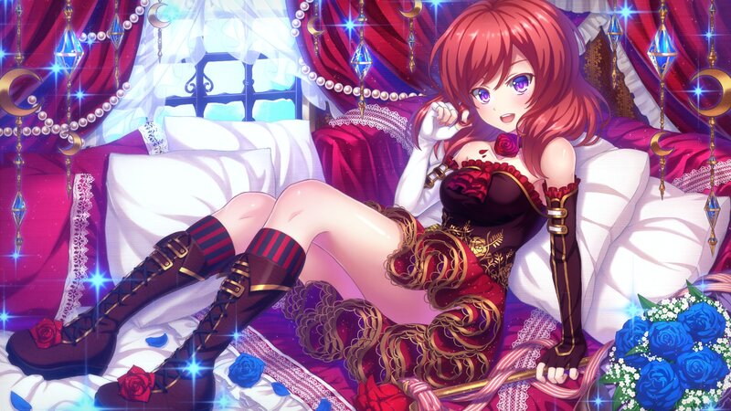 Red-haired Girl on Bed — Red, Dreamy