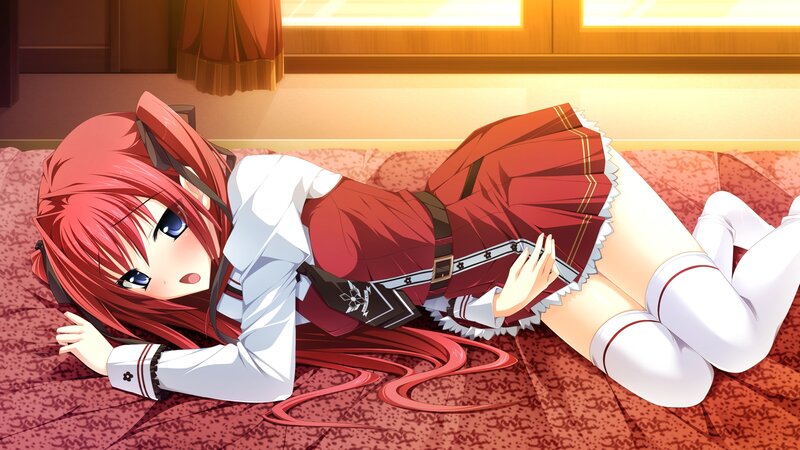 Red-haired Girl on Bed — Red
