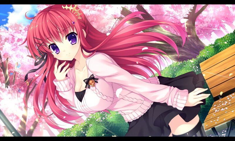 Red-haired Girl on Bench