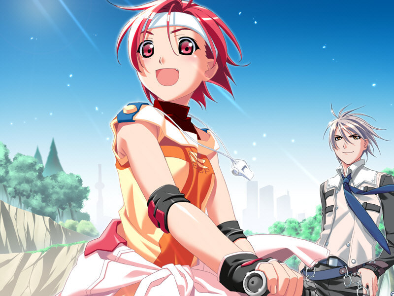 Red-haired Girl on Bike