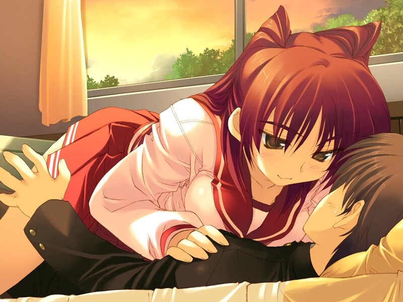 Red-haired Girl on Boy
