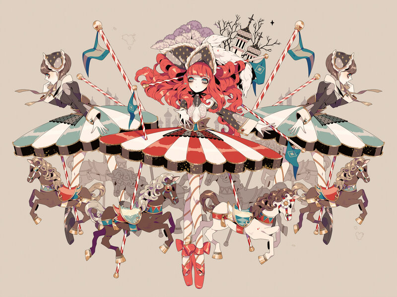 Red-haired Girl on Carousel