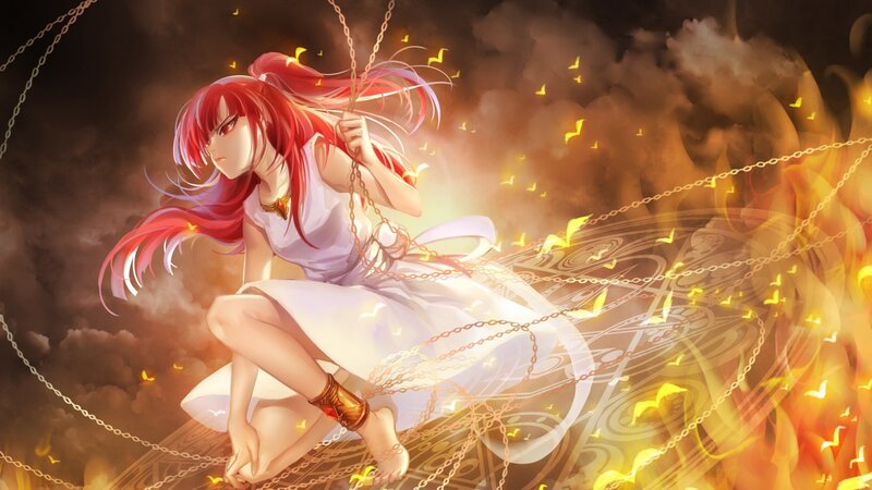 Red-haired Girl on Chains