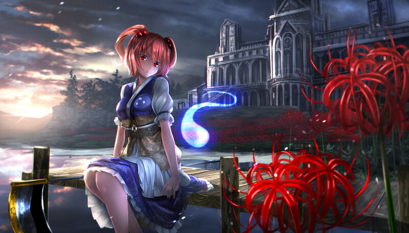 Red-haired Girl on Dock