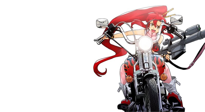 Red-haired Girl on Motorcycle