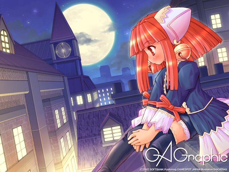 Red-haired Girl on Rooftop