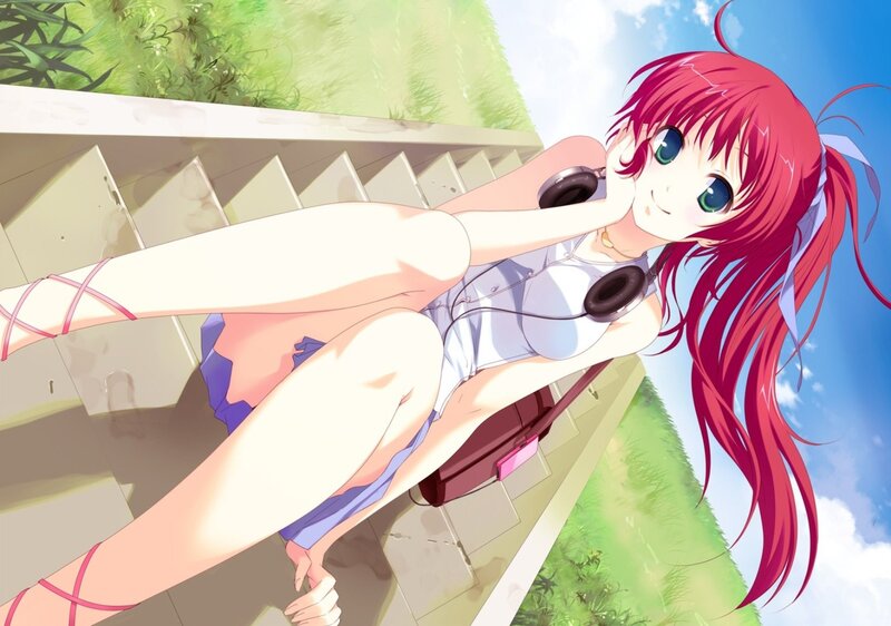 Red-haired Girl on Stairs