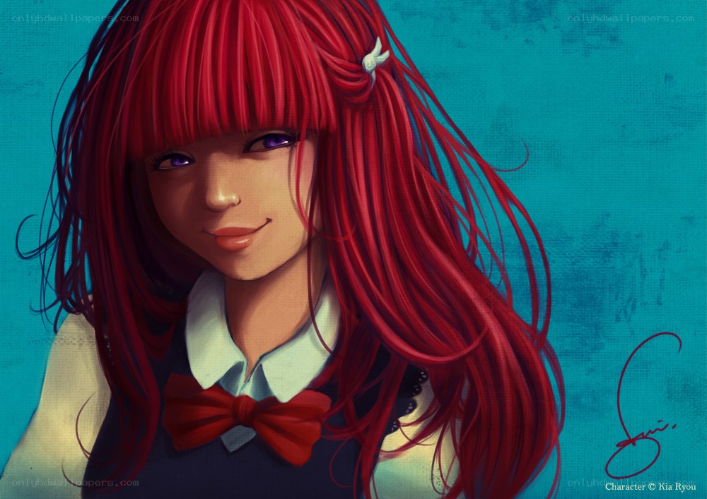 red-haired girl portrait