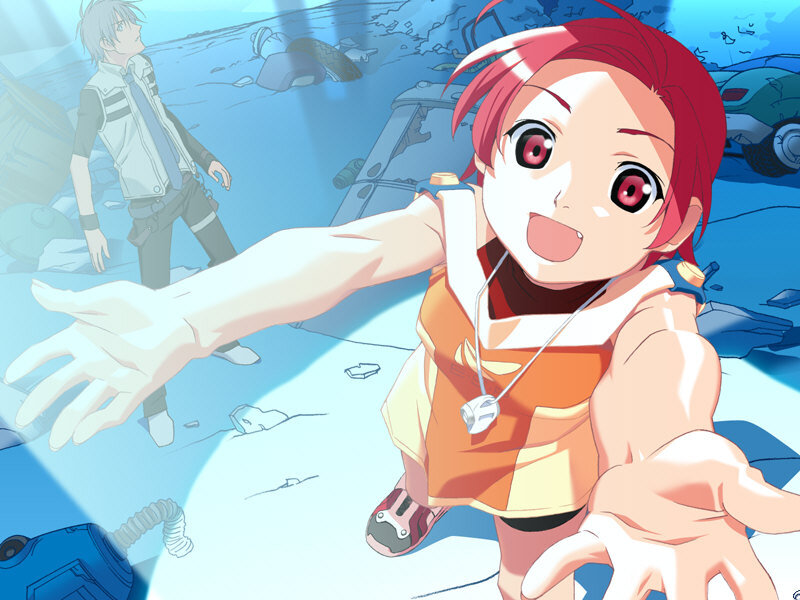 Red-haired Girl Reaching Forward