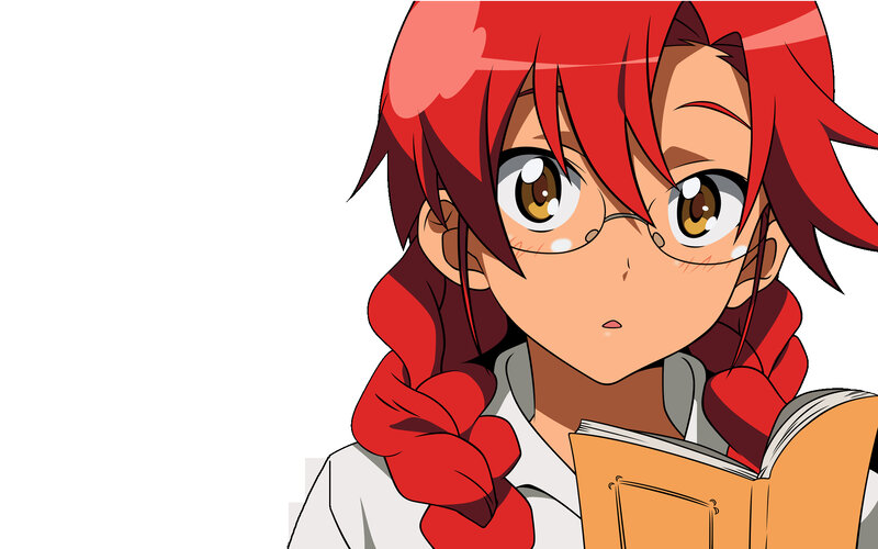 red-haired girl reading book
