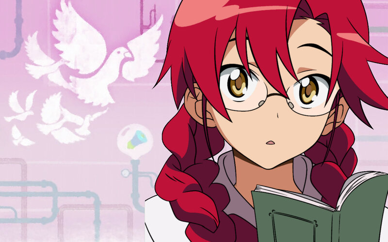 red-haired girl reading book