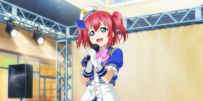 Red-haired Girl Singing — Blue