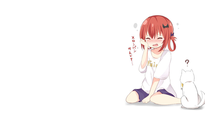Red-haired Girl Sitting — White