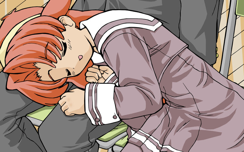 Red-haired Girl Sleeping — Orange