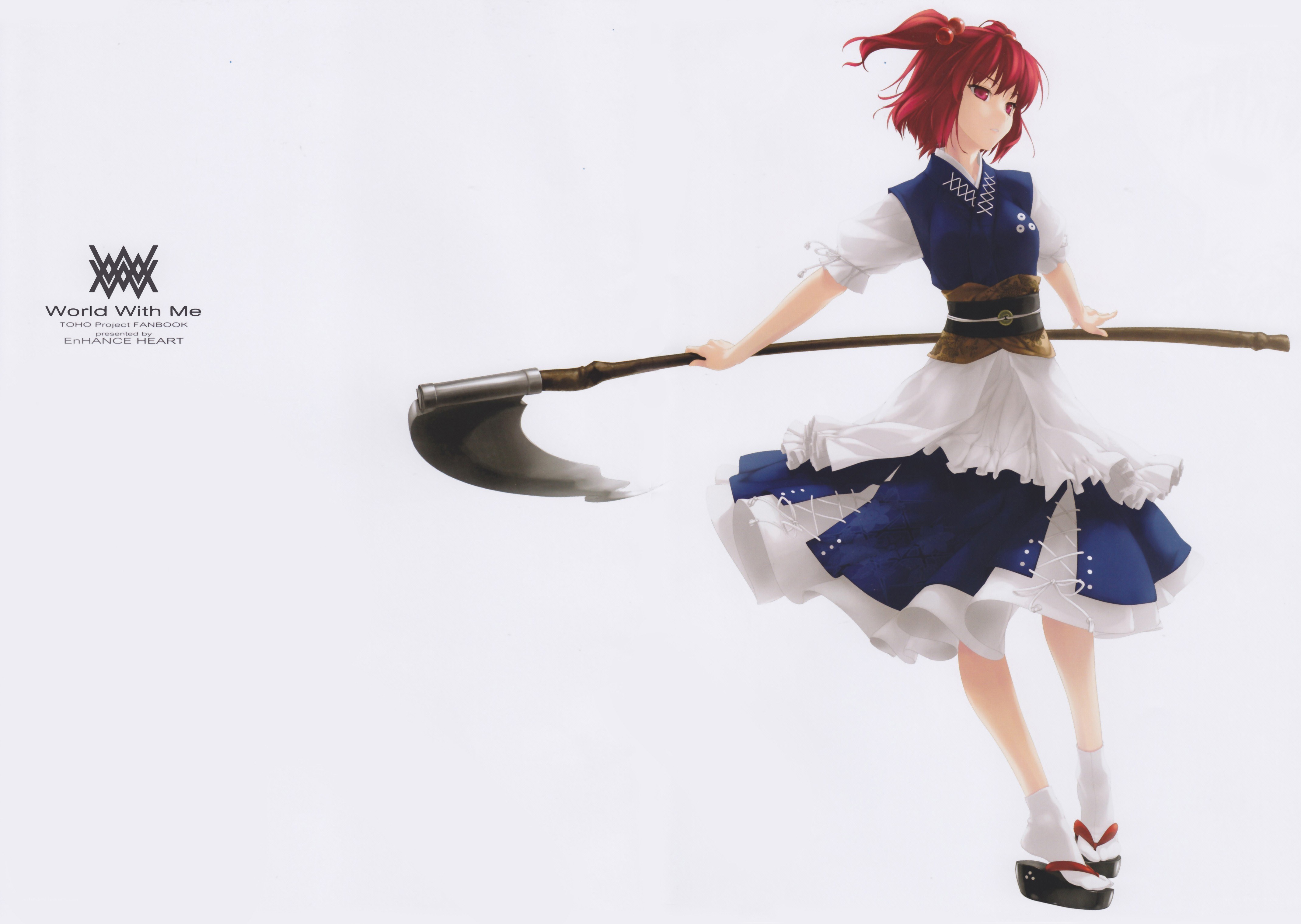 Red-haired girl with a scythe