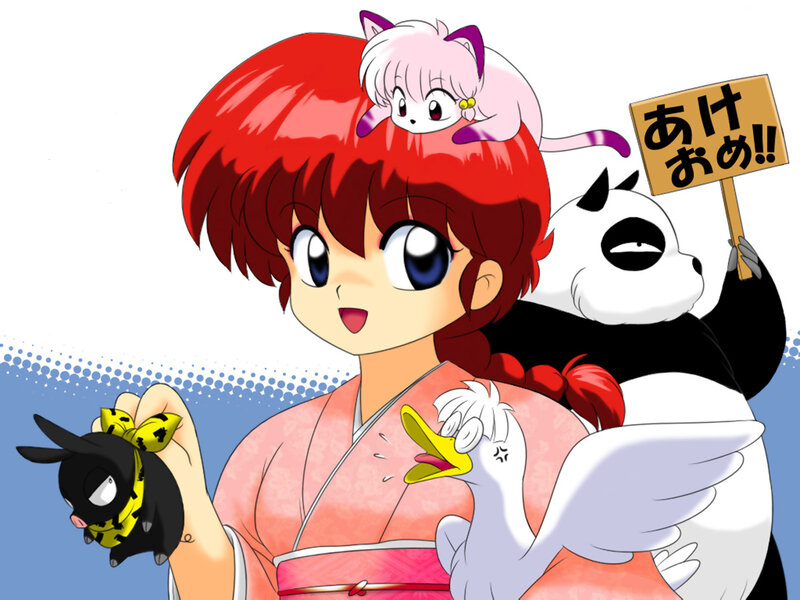 Red-haired Girl with Animals